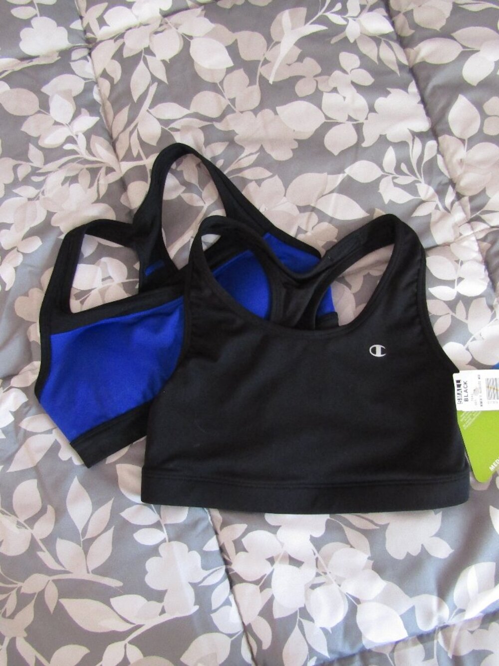 2 Workout Bras - Champion & TecGear - Exercise Running Workout Yoga Bras